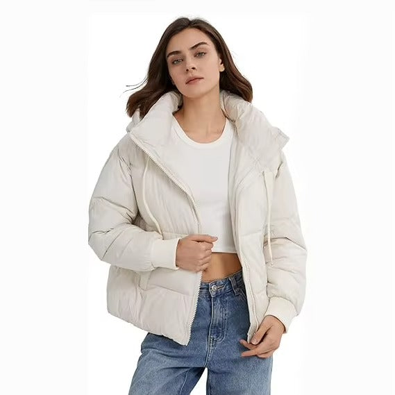 Custom Women Windproof Outerwear Goose Puffer Jacket Woman