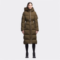 Warm and Thickened Army Green Long Filling Padded Custom Down Jacket