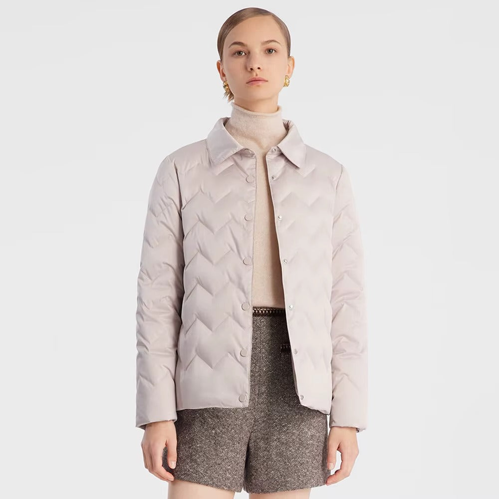 New Design Professional Winter Soft Stand Collar Goose Down Coat Quilted Jacket