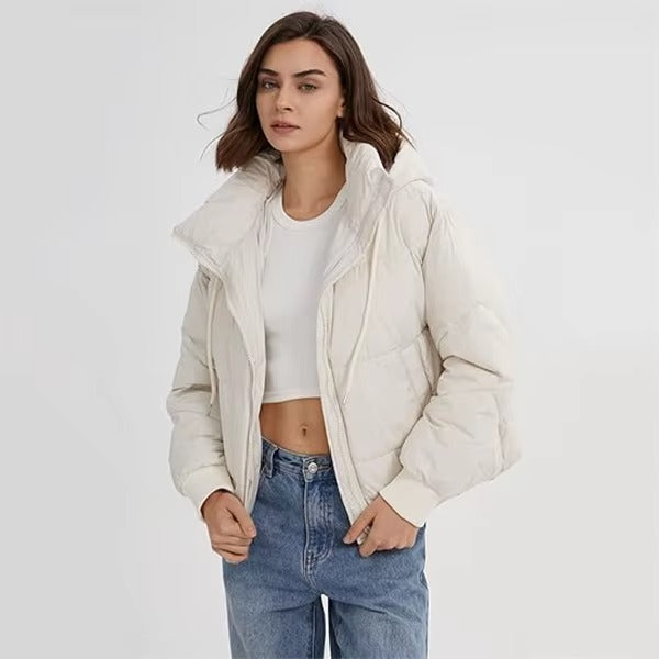 Custom Women Windproof Outerwear Goose Puffer Jacket Woman