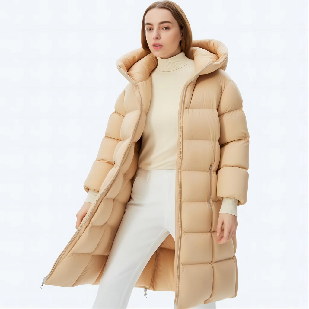 Fashion Womens Puffer Light Weight Windbreaker Thick Lady Down Jacket