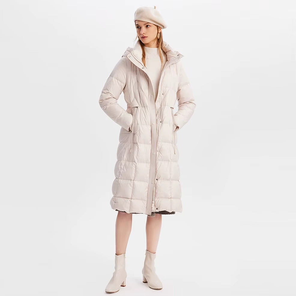 Custom 2023 Wholesale Women's Warm Clothing Thickened Cotton Hooded Pleated Puffer Coats