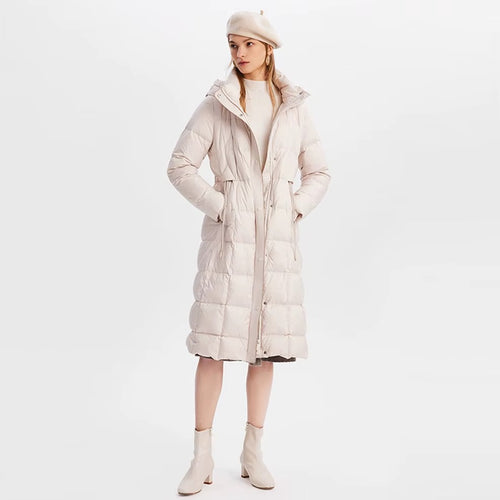 Custom 2023 Wholesale Women's Warm Clothing Thickened Cotton Hooded Pleated Puffer Coats