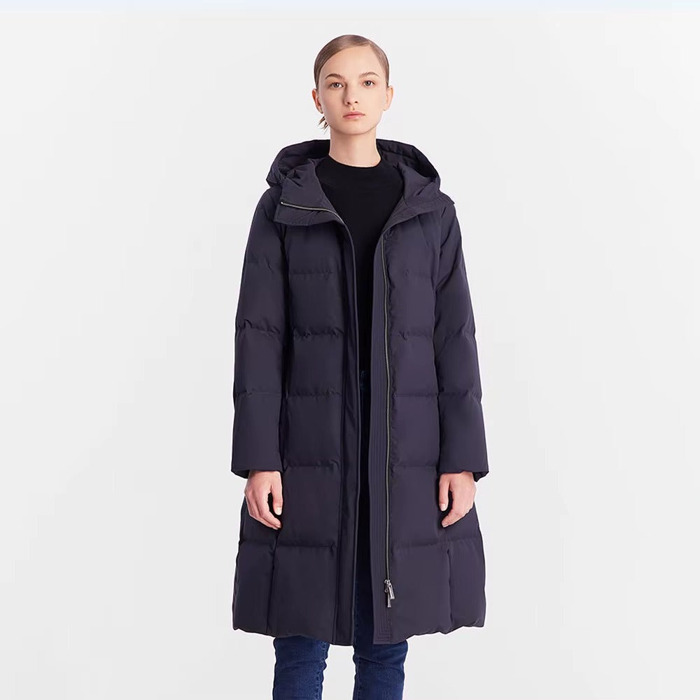 New Design Professional Winter Red Puffer Slim Fit Lightweight Long Down Jacket Women