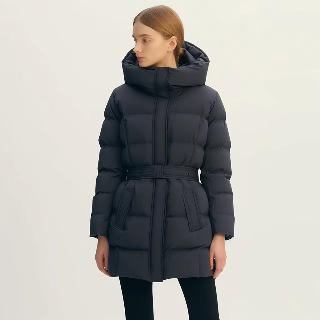 Custom Wholesale Women Winter Warm Coat Thickened Hooded Puffer Down Jacket