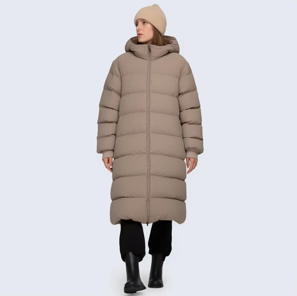 Custom Winter Women's Down Coat – Warm Windproof Solid Outerwear