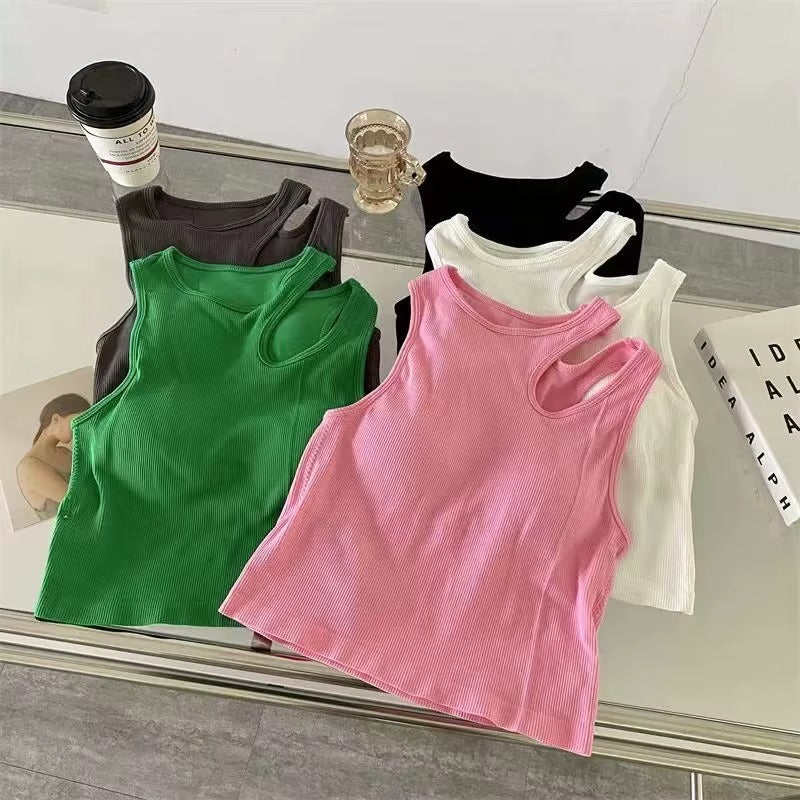 Women Summer Dance Tank Tops Racerback Sleeveless Ballet Gymnastics Dancewear