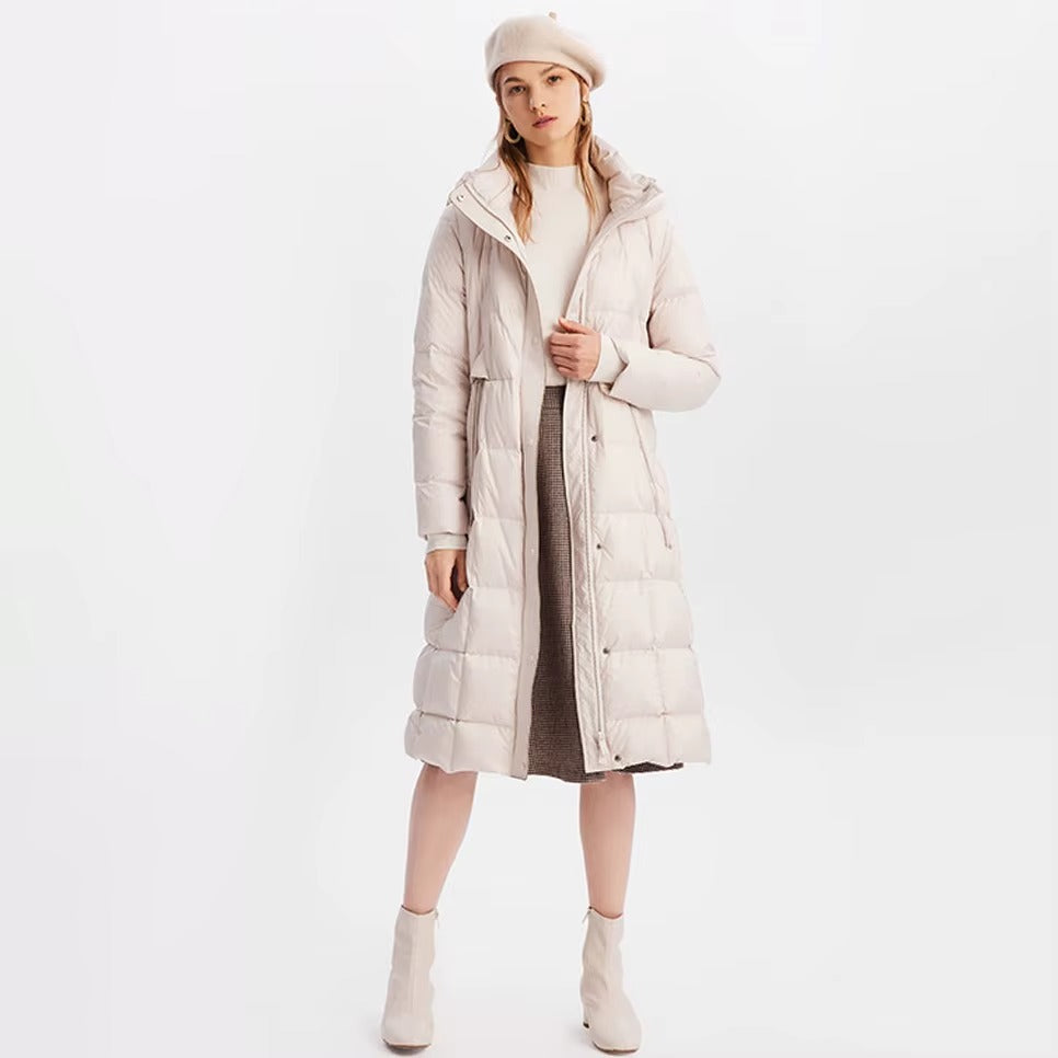 Custom 2023 Wholesale Women's Warm Clothing Thickened Cotton Hooded Pleated Puffer Coats