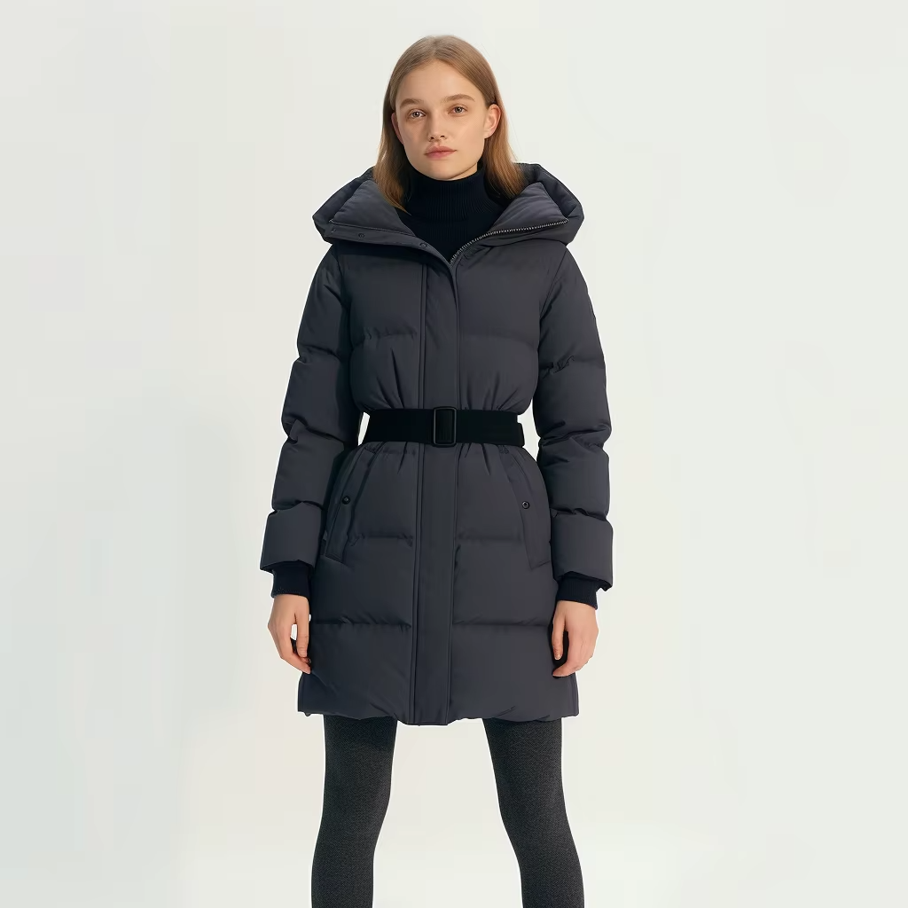 Custom Wholesale Women Winter Warm Coat Thickened Hooded Puffer Down Jacket