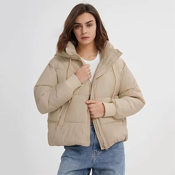 Custom Women Windproof Outerwear Goose Puffer Jacket Woman