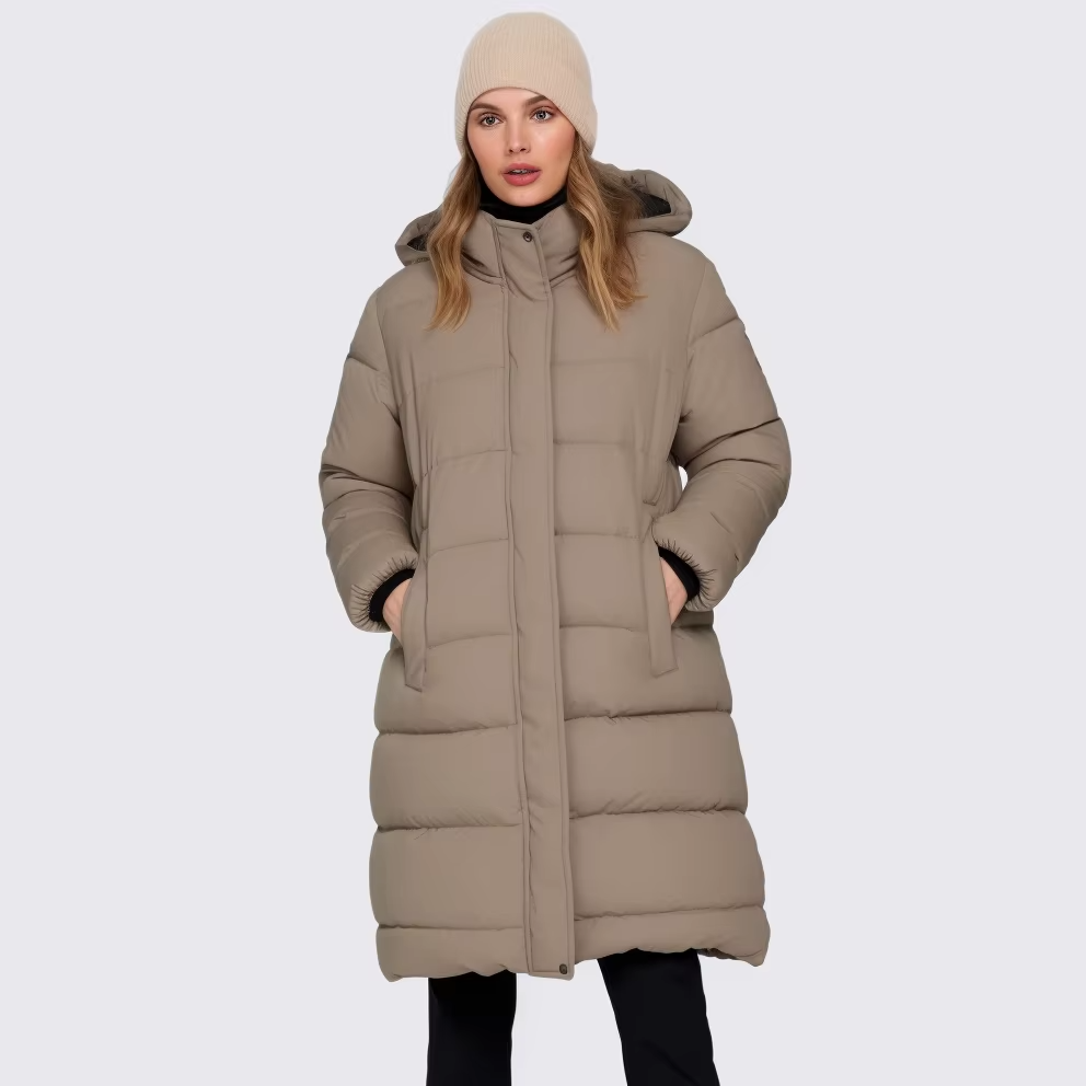 Custom Winter Women's Down Coat – Warm Windproof Solid Outerwear