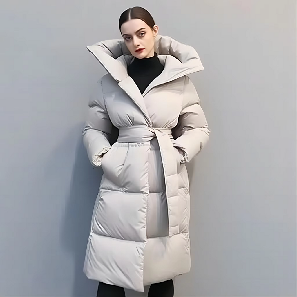 High Quality Custom Fashionable Breathable Elegant New Design Long Puffer Coat