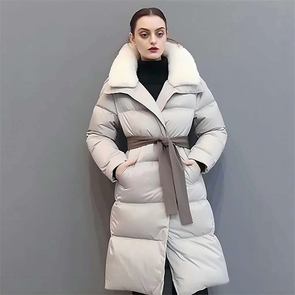 High Quality Custom Fashionable Breathable Elegant New Design Long Puffer Coat